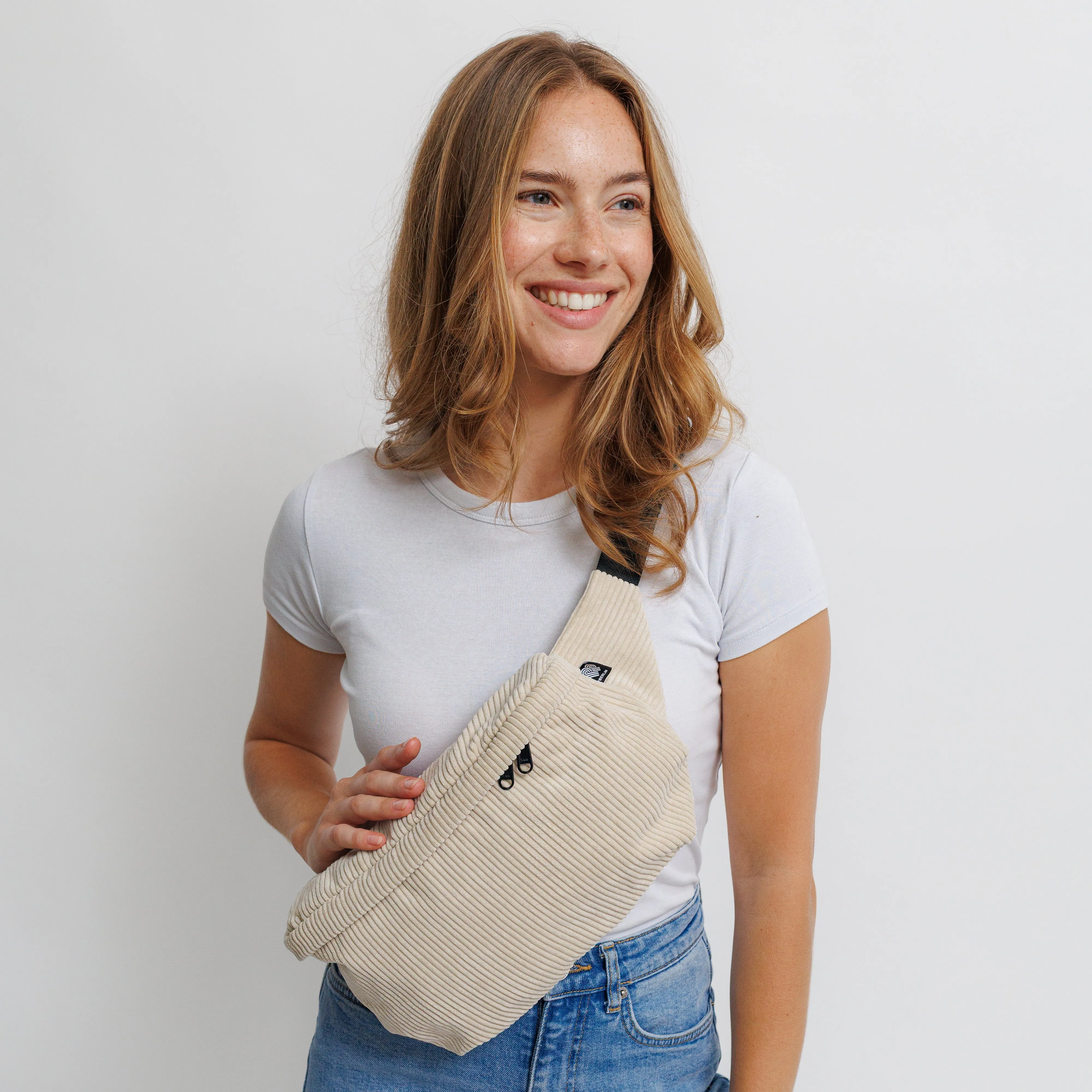 Bauchtasche Groß Eckig Cord - Image 12