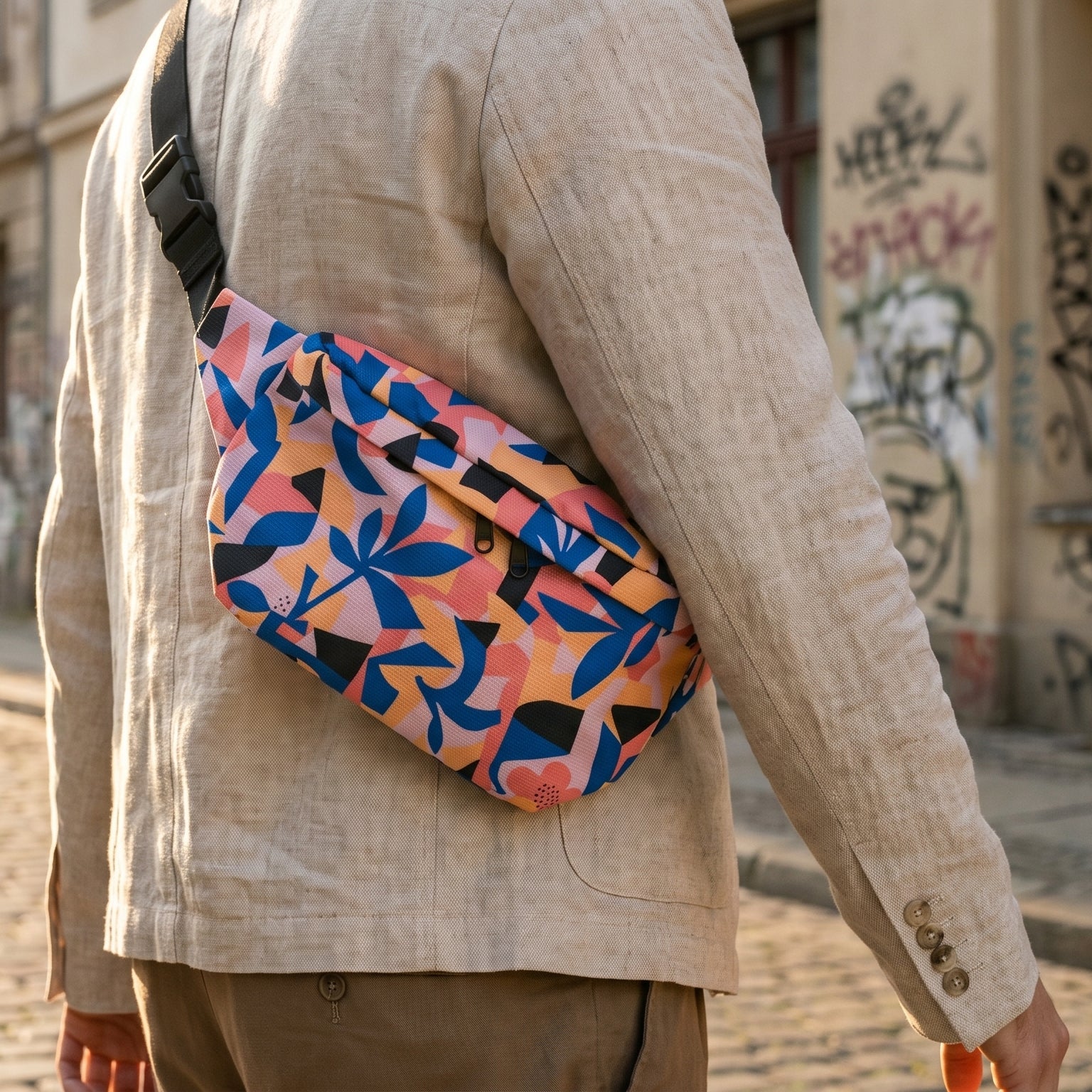 Bauchtasche Groß Eckig Meeresplastik (Limited Edition) - Image 3