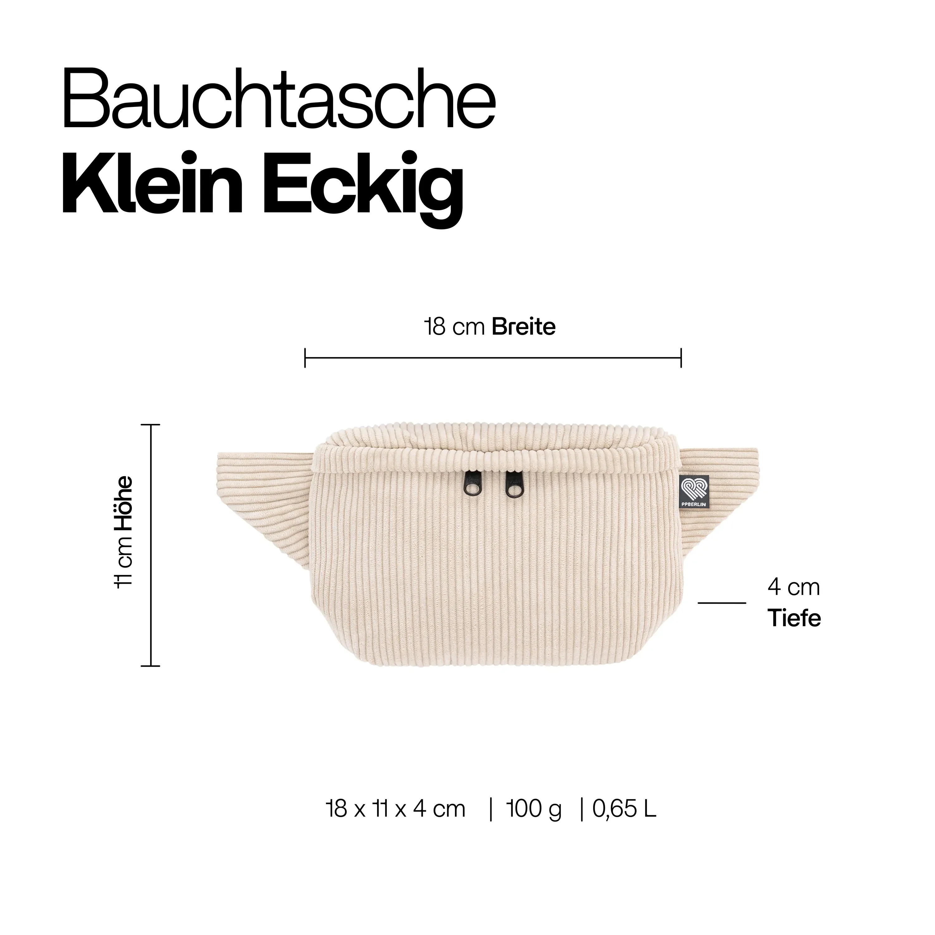 Bauchtasche Klein Eckig Cord - Image 41